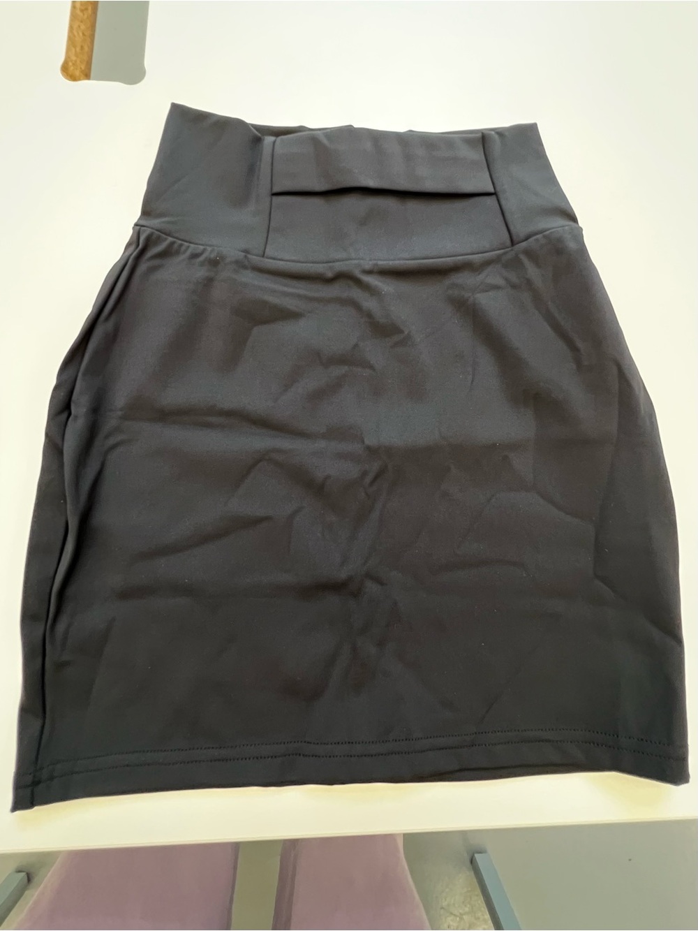 OQQ High-Waist Size Small Bodycon Mini Skirt - Black& Gray - Picture 7 of 8